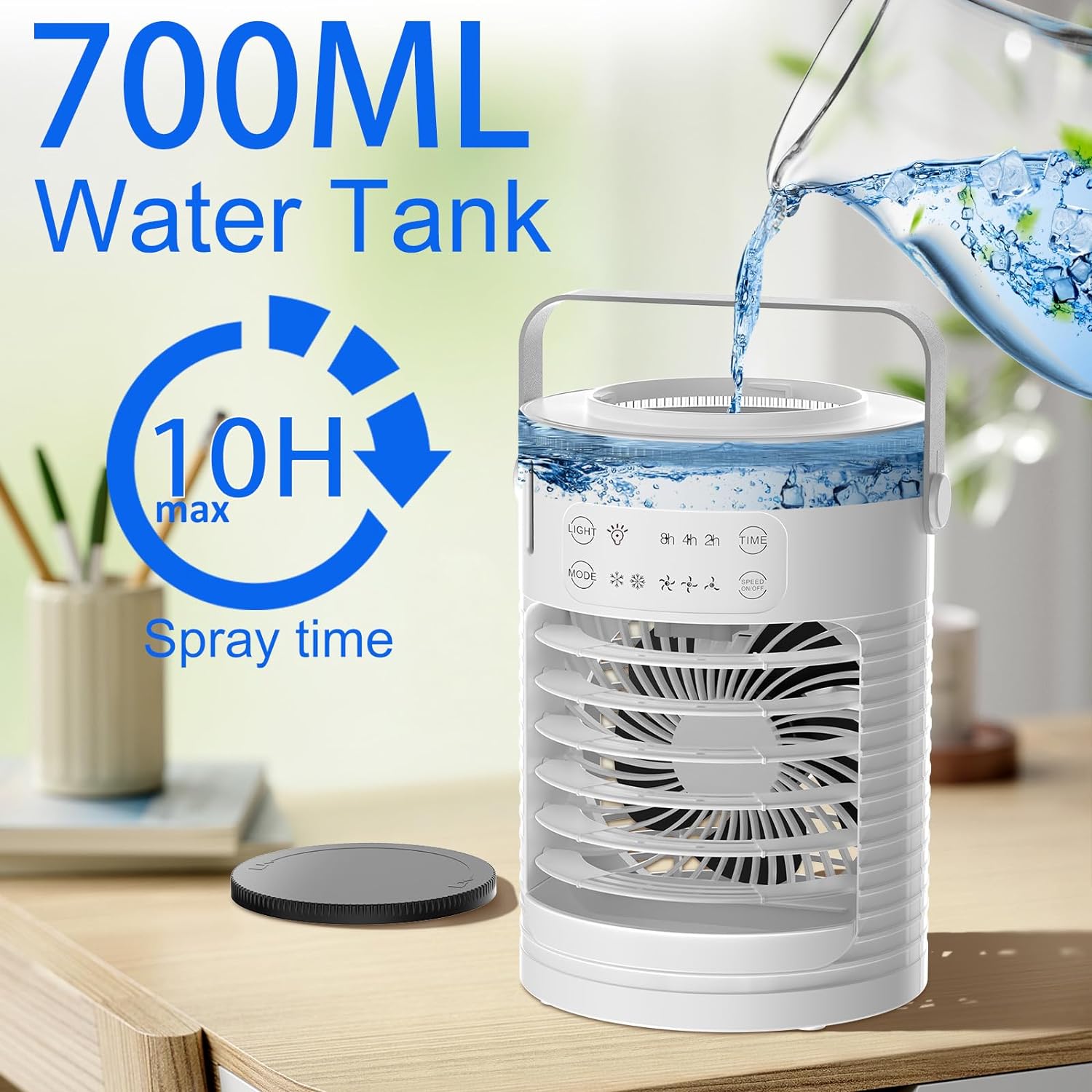 ❄️3D Ice-Cool Tech Portable AC🔥 3-Speed Desk Fan + 7-Color Mood Light✨ Car/Camping Mini Air Cooler with Mist & Timer | TikTok Viral Summer Must-Have ❄️3D Ice-Cool Tech Portable AC🔥 3-Speed Desk Fan + 7-Color Mood Light✨ Car/Camping Mini Air Cooler with Mist & Timer | TikTok Viral Summer Must-Have